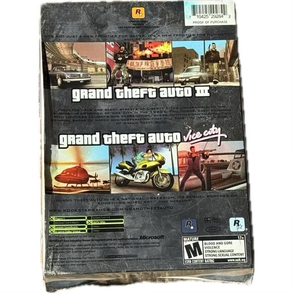 Grand Theft Auto Double Pack (Microsoft Xbox, 2003) Rockstar
Games Auto 3 & Vice - Picture 2 of 5